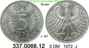 Germany BRD 5 DM Kursmünze Silber J.387 . 337.0066.12 -