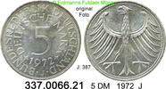 Germany BRD 5 DM Kursmünze Silber J.387 . 337.0066.21 -