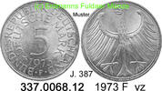 Germany BRD 5 DM Kursmünze Silber J.387 . 337.0068.12 -