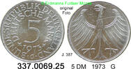 Germany BRD 5 DM Kursmünze Silber J.387. 337.0069.25 -