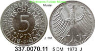 Germany BRD 5 DM Kursmünze Silber J.387 . 337.0070.11 -