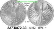 Germany BRD 5 DM Kursmünze Silber J.387 . 337.0072.33 -