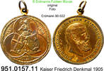 Fulda Goldbronze-Medaille Kaiser Friedrich Denkmal . Erdmann 90-022 . 951.0157.11 -