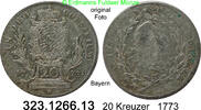Altdeutschland Bayern 20 Kreuzer Bayern Maximilian III. Joseph . 323.1266.13 -