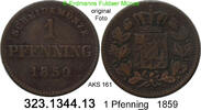 Altdeutschland Bayern 1 Pfennig AKS 161 . 323.1344.13 -