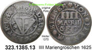 Altdeutschland Braunschweig-Wolfenbüttel IIII Mariengroschen Friedrich Ulrich 1613-1634 . 323.1385.13 -