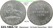 Altdeutschland Hannover 16 Gute Groschen AKS 38 . 323.1865.12 -