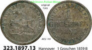 Altdeutschland Hannover 1 Groschen AKS 149 . 323.1897.13 -