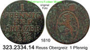 Reuss ältere Linie Obergreiz 1 Pfennig 323.2334.14 -