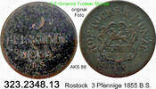 Rostock Stadt 3 Pfennige AKS 88 . 323.2348.13 -