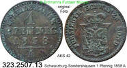 Schwarzburg-Sondershausen 1 Pfennig Günther Friedrich Carl 1835-1880 . 323.2507.13 -