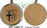 Fulda Stadt Medaille Erdmann 98-220 . Wappen der Stadt Fulda . 951.1563.11 -
