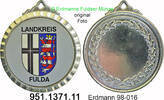 Fulda Landkreis Medaille Erdmann 98-016 . Landkreis Wappen . 951.1371.11 -