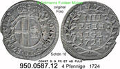Fulda Abtei, später Bistum 4 Pfennige 78-445 . Constantin von Buttlar 1714 – 1726 . 950.0587.12 -