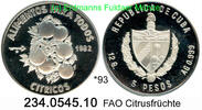 5 Pesos 1982 Cuba Kuba *93 KM102 FAO Citrusfrüchte 234.0545.10 PP