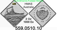 Palau 10 Dollars Schiff HMAS Australia . 559.0510.10 -