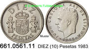 Spanien DIEZ Pesetas = 10 Pesetas *54 KM827 DIEZ . 661.0561.11 -