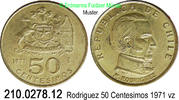 Chile 50 Centesimos *42 KM196 Rodriguez . 210.0278.12 -