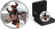 Canada Coins 2018 $ Canada $20 The Justice LeagueTM Batman and Aquaman 1 oz Pure Silver Coin -