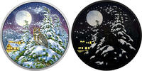 World Coins 2017 $ Canada $30 Animals in the Moonlight Great Horned Owl 2 oz Silver Coin Proof -