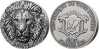 World Coins 20000 Francs Ivory Coast 2021 Big Five Mauquoy LION 2 Kg Kilo Silver Coin -