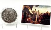 Cook Islands 5$ History of the Crusades FIRST CRUSADE Godfrey of bouillon Silver Coin -
