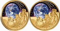 World Coins Niue 2022 100$ Earth BLUE MARBLE Apollo Mission 17 Moon Space 1oz Pure Gold Coin -
