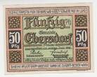 50Pf Schein 1921 Deutschland/ Ebersdorf, 50 Pf Schein Neuf