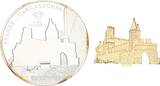 Cook Islands 10 Dollar 2010 Skulpturmünze - Carcassonne FB in Kapsel