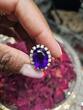 585Weißgold Ring mit Amethyst und Diamanten Ringgröße 52 Sehr gut, siehe Fotos und Video