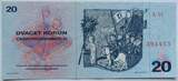 Tschechoslowakei 20 Kronen/Korun 1970 gebraucht