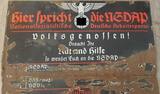 3. Reich Emailletafel Hier spricht die NSDAP, selten! sehr TB