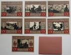 Stendal, Provinz Sachsen 7 x 50 Pfennig 1921 kompletter Satz, + Original-Verpackung! fast Neuf