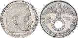 3. Reich 2 Mark Silber 1936 J J.366 seltenes Münzzeichen TTB-SUP