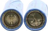 Bundesrepublik Deutschland 5 Euro Subrtopische Zone Originalrolle - 25 Münzen Deutschland 5 Euro Originalrolle 2018 F Subtropische Zone - Münzstätte Stuttgart FDC