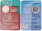 San Marino 2 Euro 2007 Giuseppe Garibaldi Im Blister, Stempelglanz Gedenkmünze FDC