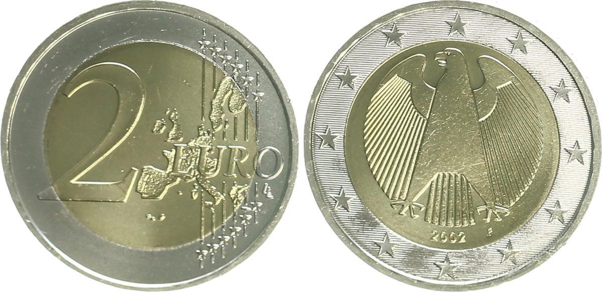 Euro germany. 2 Евро Bundesrepublik Deutschland. 2 Евро Германия 2002 d. ФРГ 2 евро 2002 гурт. 2 Евро 2002 f.