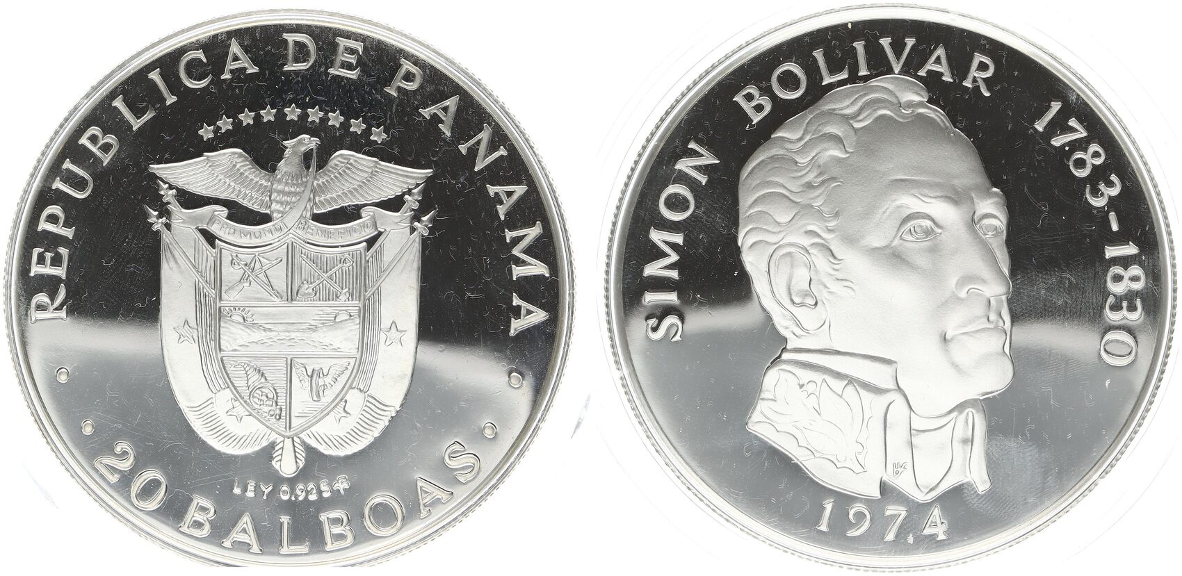 コレクション S.BOLIVAR Republic of Panama 20 BALBOAS Republic of Panama 20 Balboas 1974 Simon Bolivar FB | MA-Shops