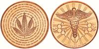 Kupfer Unze Golden State Mint 1 Unze ADVP Kupfer 1 Unze Kupfer ADVP 999 - Cannabis -