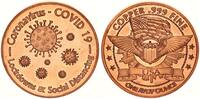 Kupfer Unze Golden State Mint 1 Unze ADVP Kupfer 1 Unze Kupfer ADVP 999 - Corona Virus -