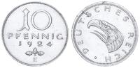 Deutschland / WEIMAR / 10 Pfennig Gestaltungsprobe zu J.317 in Aluminium sehr selten -