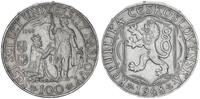 Tschechoslowakei - Tschechien 100 Korun 700 Jahre Bergrecht von Iglau -