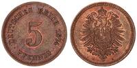 Deutschland / Kaiserreich 5 Pfennig Probe Kupfer Rand glatt -