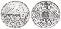 Kaiserreich 25 Pfennig Probe in Neusilber -