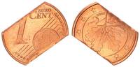 Deutschland / Bundesrepublik Fehlprägung 1 Cent Fehlprägung entwertet durch Zerschneiden, Fehlpr. 180° Stempeldr. -