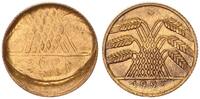 Deutschland / Weimar 10 Pfennig 15% dezentriert Fehlprägung: Wertseite mit teileise incuser Rückseite -