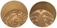 Deutschland / Weimar 5 Pfennig Fehlprägung: 40% dezentriert -