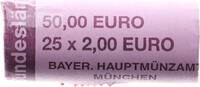 Bundesrepublik Deutschland 2 Euro Originalrolle Mecklenburg Vorpommern Schwerin 25 Münzen -