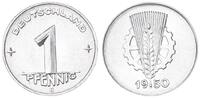 Deutschland / DDR 1 Pfennig Alu 1950 E FDC, Prachtexemplar
