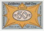 1921 Deutschland/ Cleve, 50Pf Schein Neuf